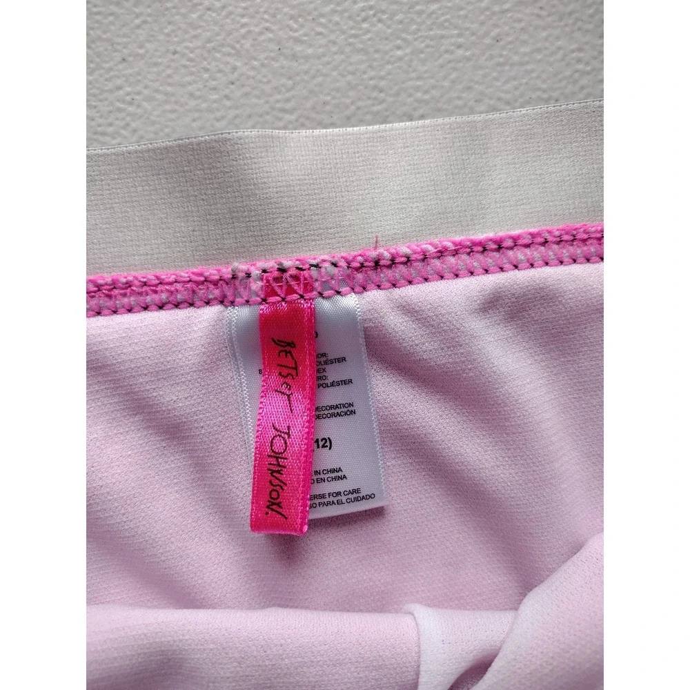 Betsey Johnson girls pink swimsuit size‎ 12